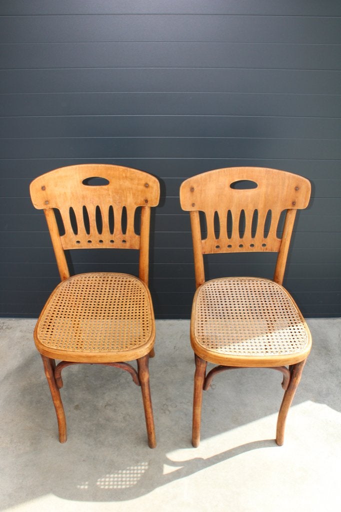 Ancienne chaise bistrot Thonet Lot de deux pièces Vintage, Enlèvement