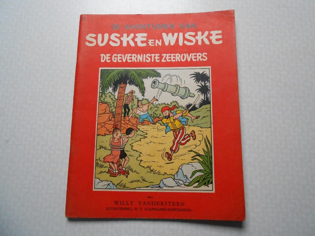 Suske en wiske 33 De geverniste zeerovers 1958 1 ste druk., Boeken, Stripverhalen, Gelezen, Eén stripboek, Ophalen of Verzenden