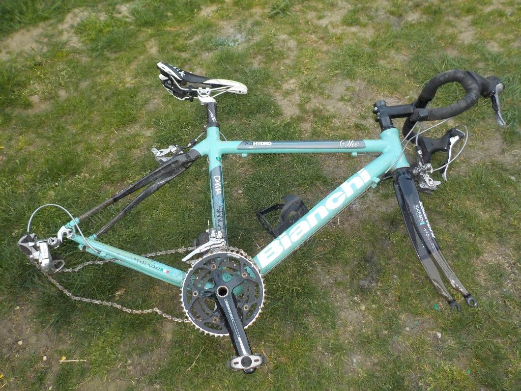 Kader koersfiets Bianchi, Ophalen