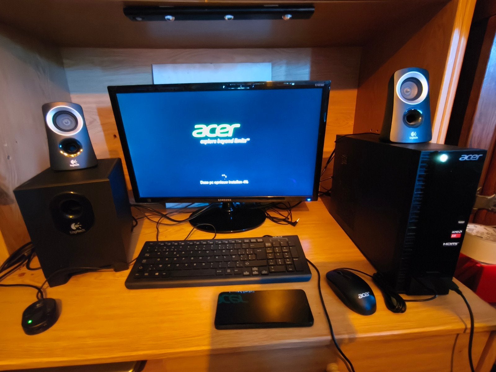 complete pc met toebehoren, Ophalen