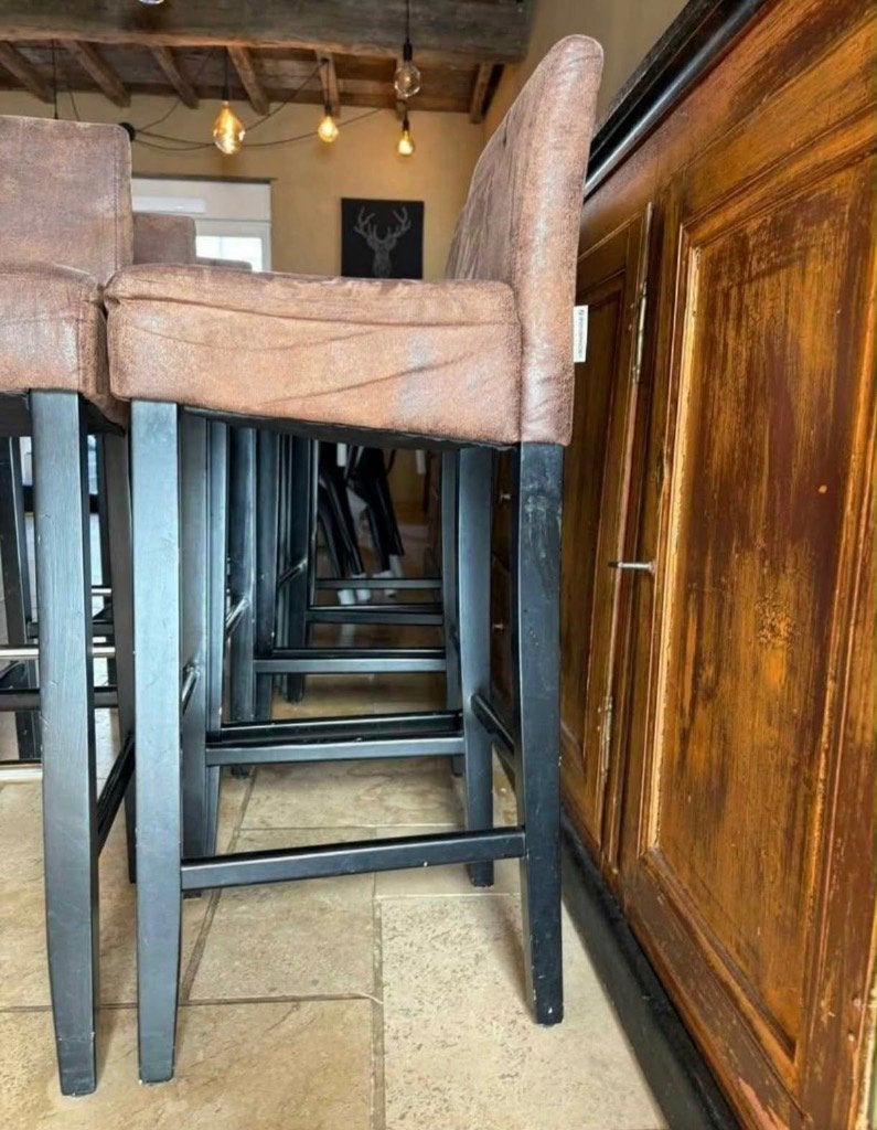 Tabourets haut, Maison & Meubles, Tabourets de bar, 90 cm ou plus, Avec repose-pieds, Enlèvement, Utilisé