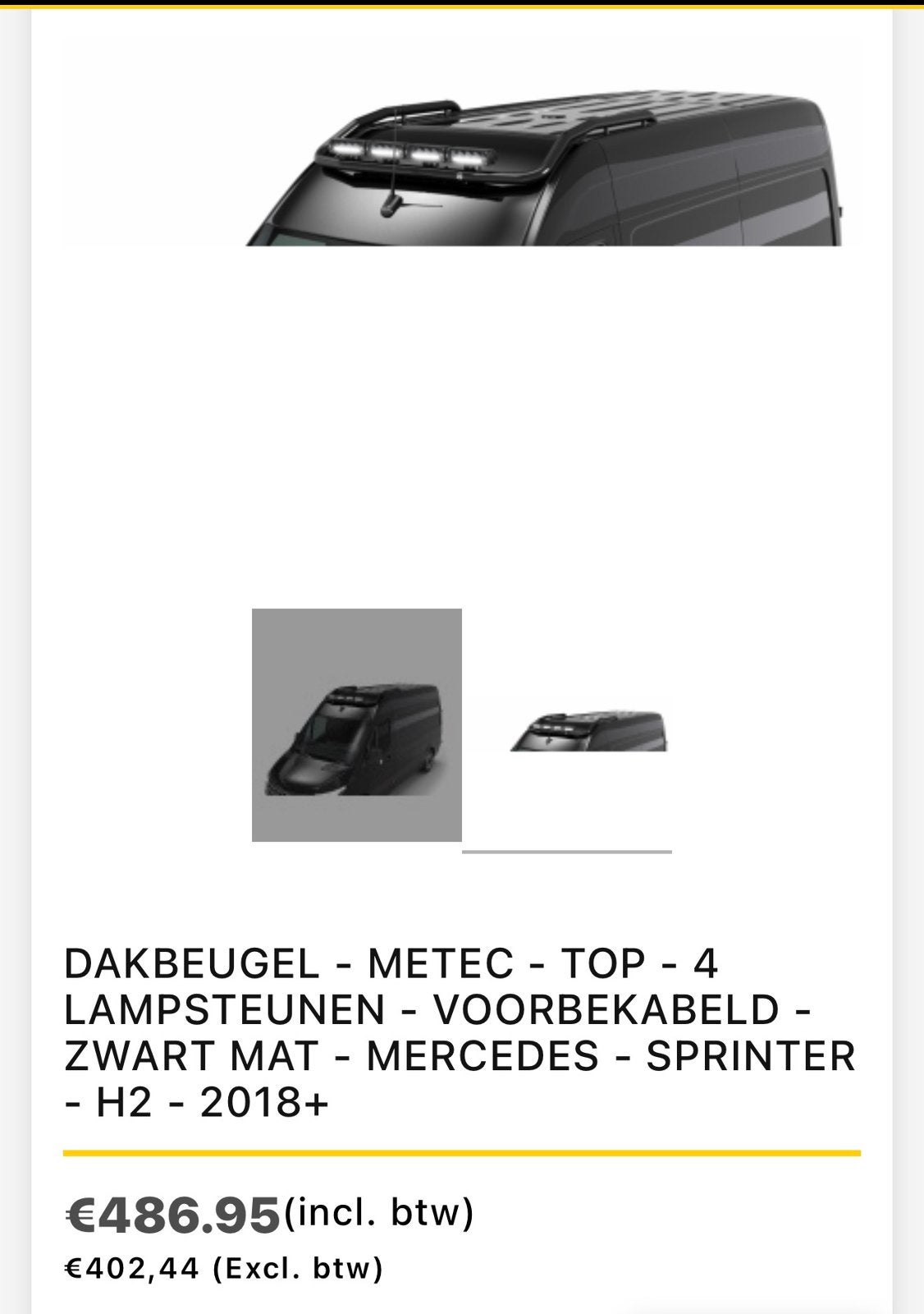 Roofbar mercedes sprinter, Enlèvement ou Envoi, Comme neuf