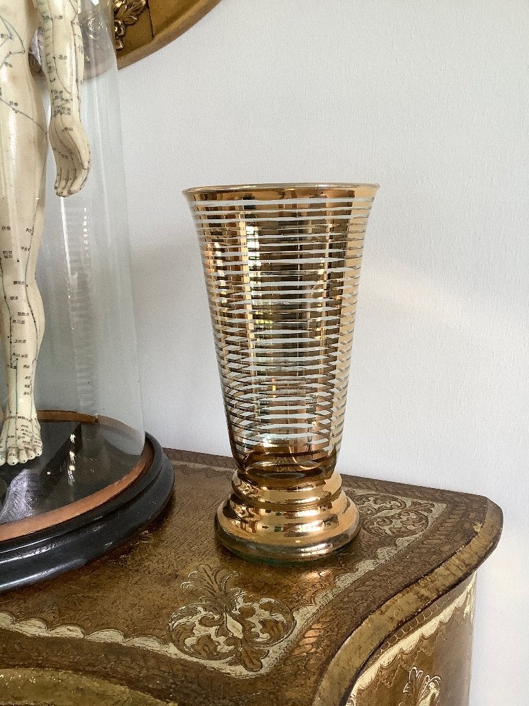 ART DECO BOOMS GLAS VAAS JAREN 30 (RUPEL) BELGIË., Ophalen