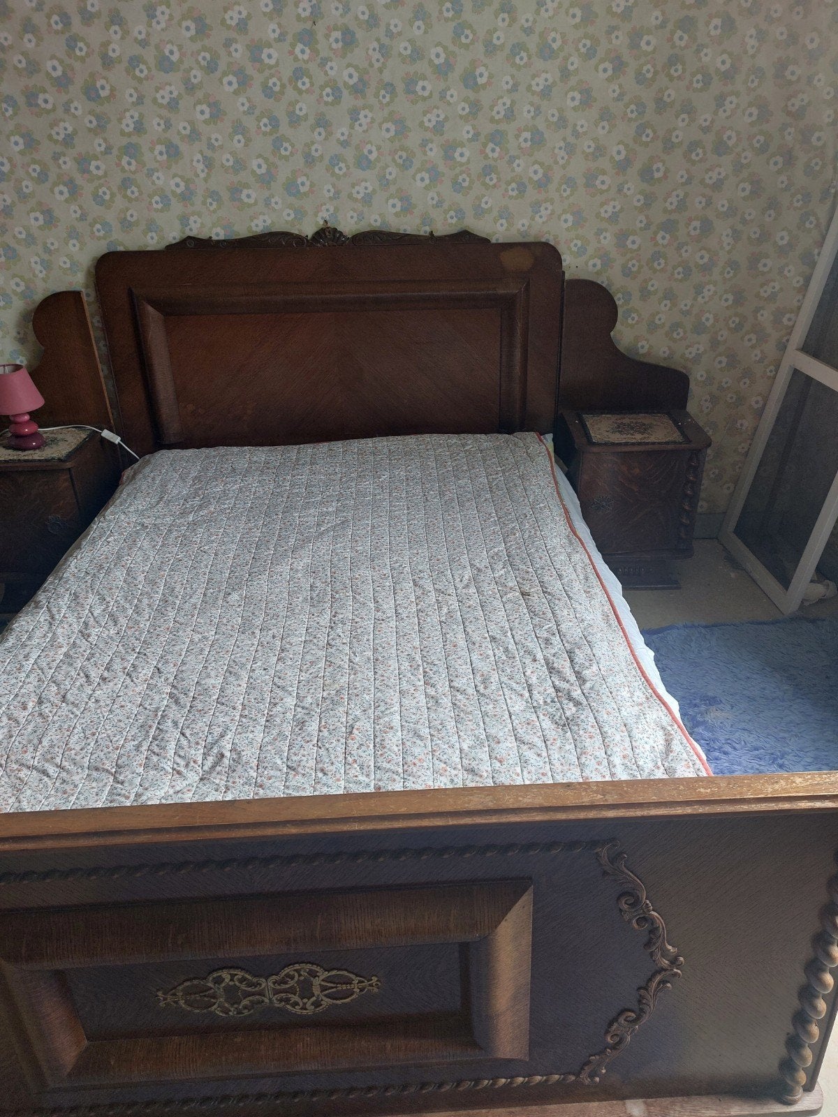 Vintage Slaapkamerset – (Bed,kast en kaptafel), Ophalen