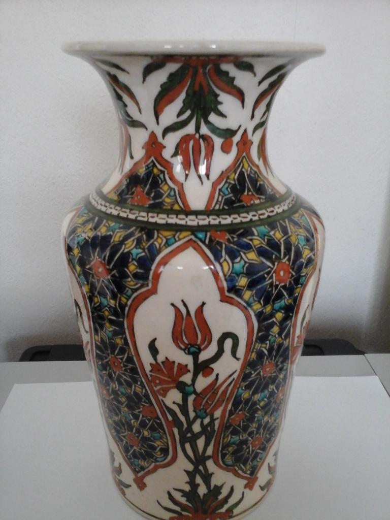 Keramische tulpenvaas/aardewerk Kutahia/Klein-Azië 25cm, Ophalen of Verzenden