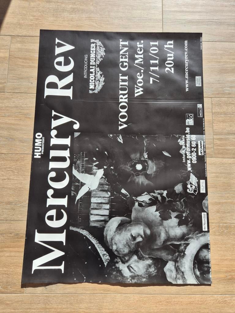 Concert poster Mercury Rev Vooruit Gent, Verzamelen, Ophalen of Verzenden, Zo goed als nieuw, Muziek
