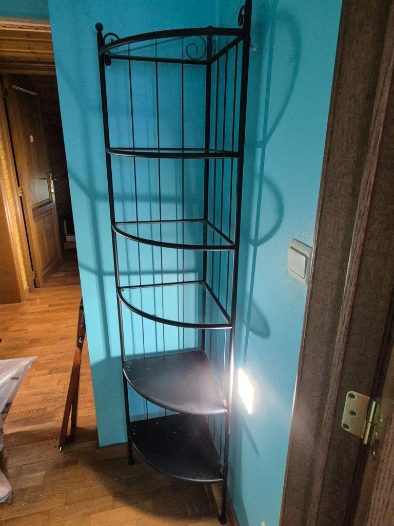 Etagère métallique noire, Enlèvement, Utilisé, Étagère, Métal
