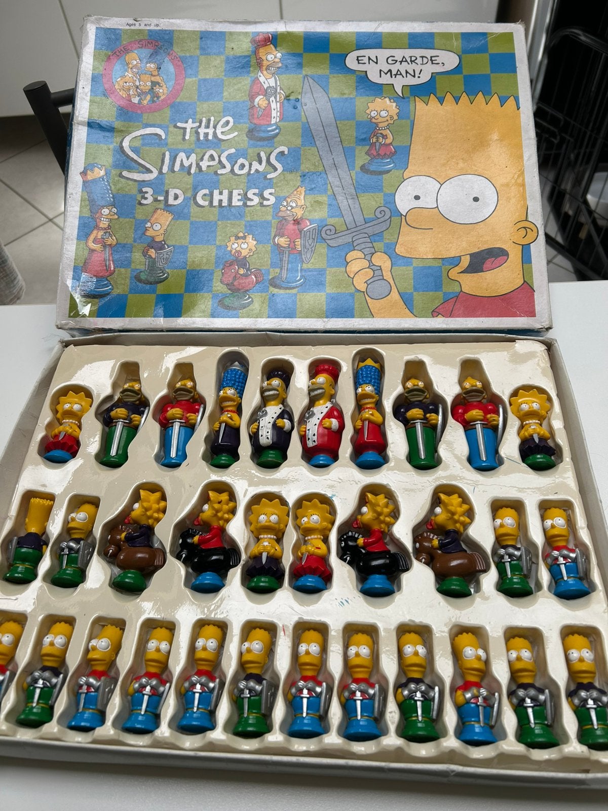 The Simpsons . Vintage schaakspel in 3D uit 1991, Ophalen of Verzenden