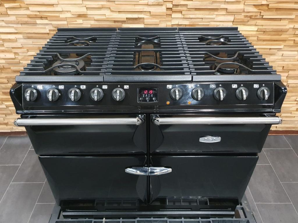 🔥Luxe AGA MASTERCHEF DELUXE gasfornuis 100cm zwart 4 ovens, Gaz, Classe énergétique A ou plus économe, Comme neuf, Enlèvement