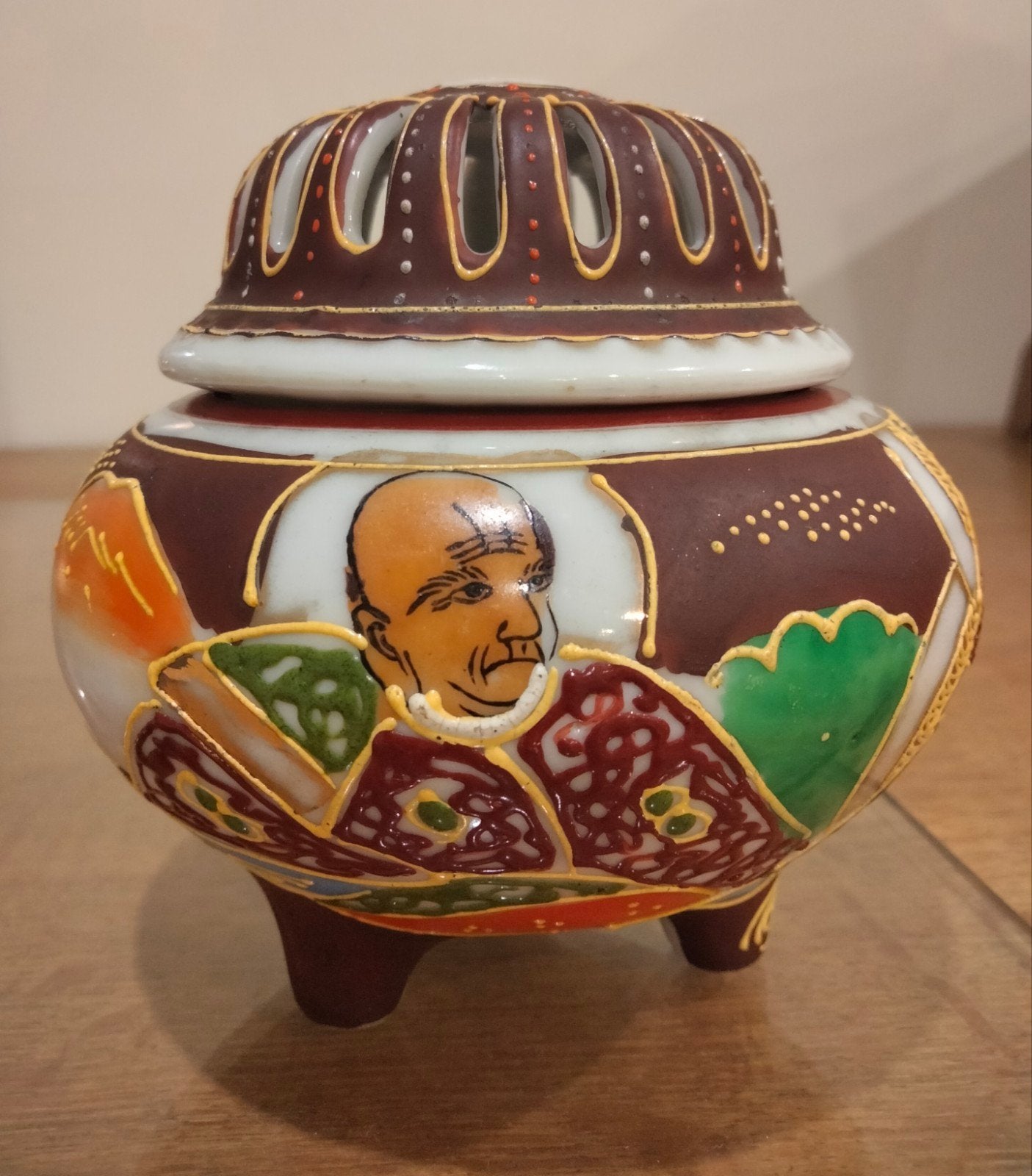 Antieke Japanse Satsuma wierookbrander - In perfecte staat, Antiek en Kunst, Ophalen of Verzenden
