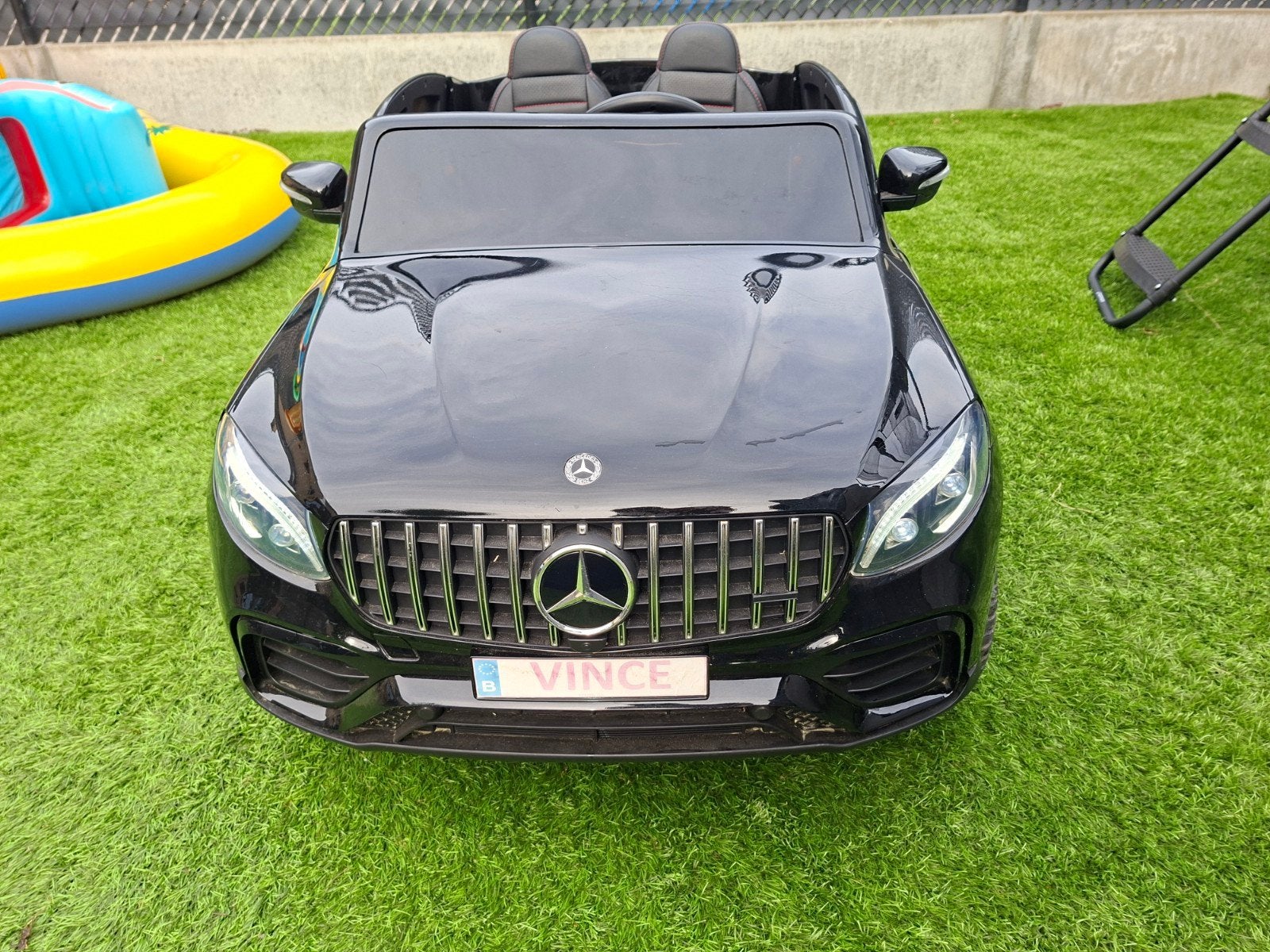 Mercedes-AMG elektrische kinderauto – 2-zitter – 4WD – zwart, Enlèvement, Utilisé
