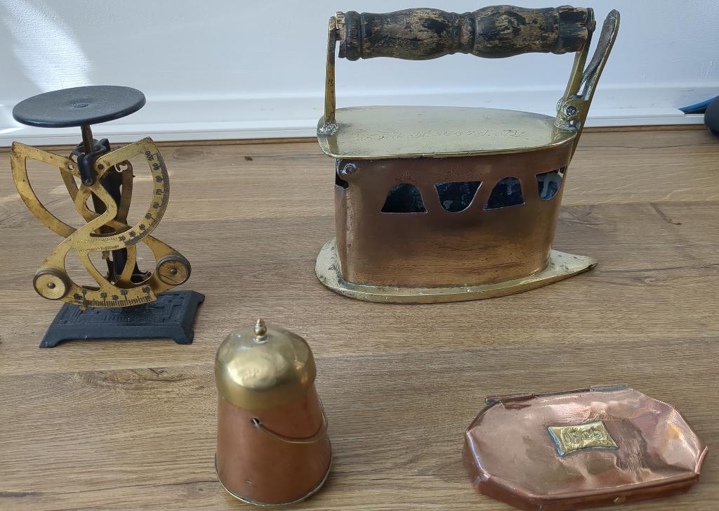 cuivre et laiton/fer antique, Enlèvement ou Envoi