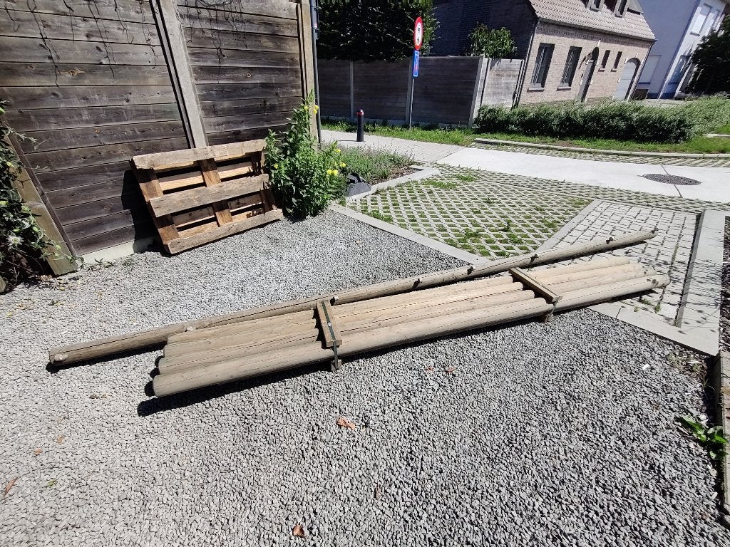 Set houten palen voor schommel, Ophalen, Gebruikt, Schommel