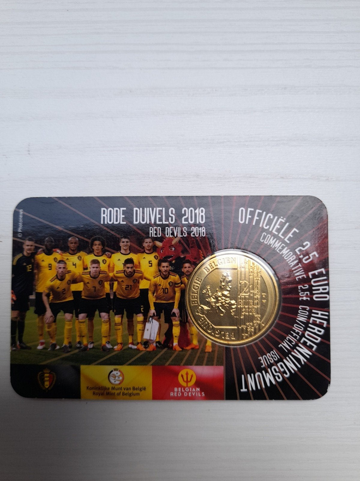 coincard  Diables Rouges 2018 frans, Postzegels en Munten, Ophalen of Verzenden