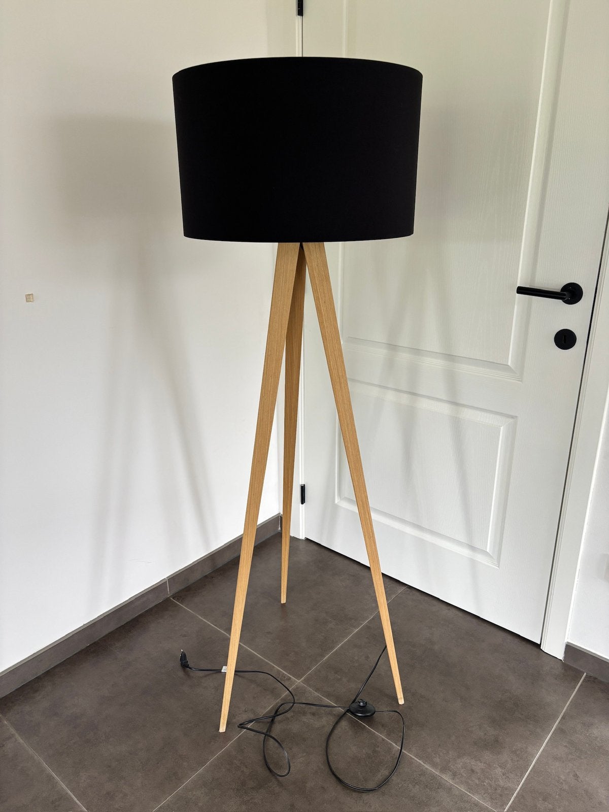 Zuiver tripod vloerlamp zwart, Ophalen, Zo goed als nieuw, Hout, 100 tot 150 cm