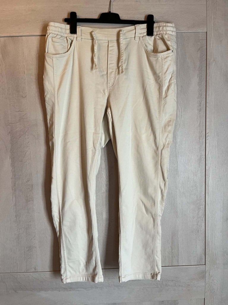 broek creme stretch msmode 50 soor t jeansstof deel katoen, MS Mode, Ophalen of Verzenden, Zo goed als nieuw, Broek of Spijkerbroek