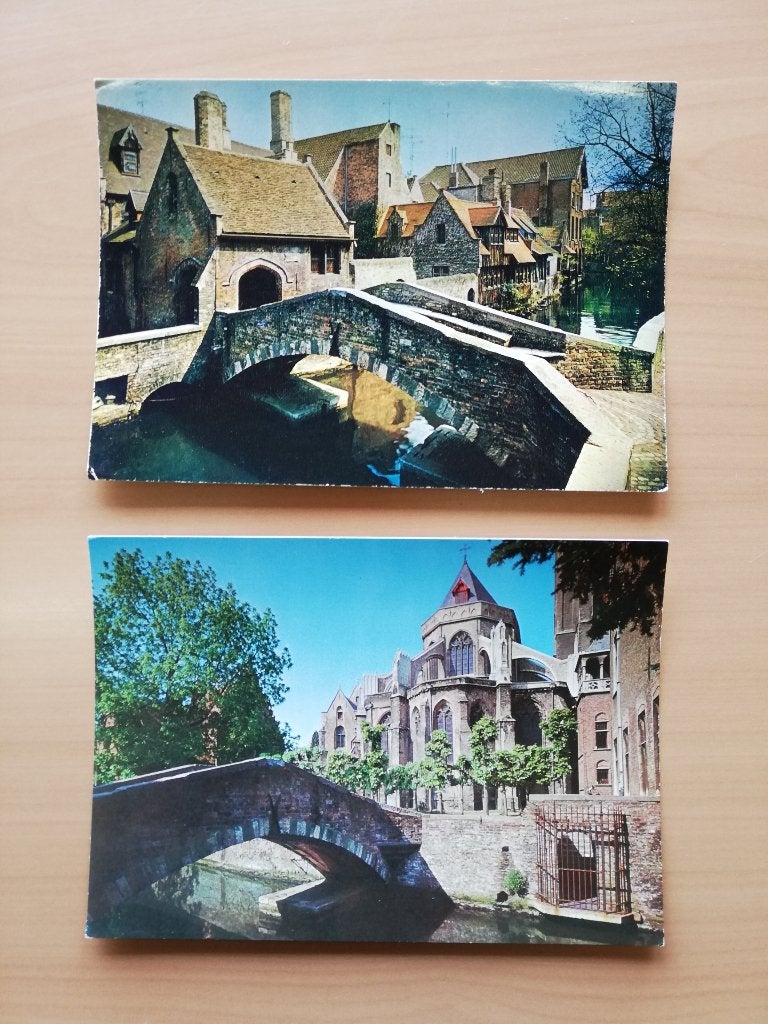 2 oude postkaarten Brugge : ongebruikt, Verzamelen, Ophalen of Verzenden, Ongelopen, West-Vlaanderen