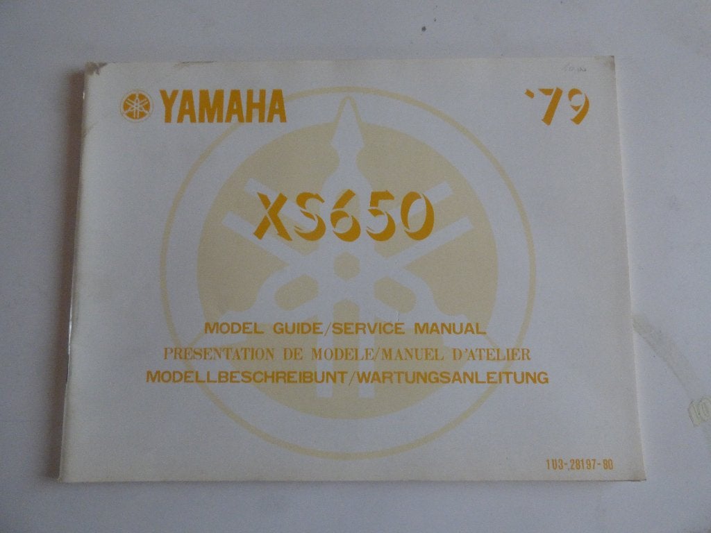 YAMAHA  XS650 MODELGIDS / SERVICEHANDLEIDING (1U3-28197-80), Motoren, Ophalen of Verzenden, Yamaha