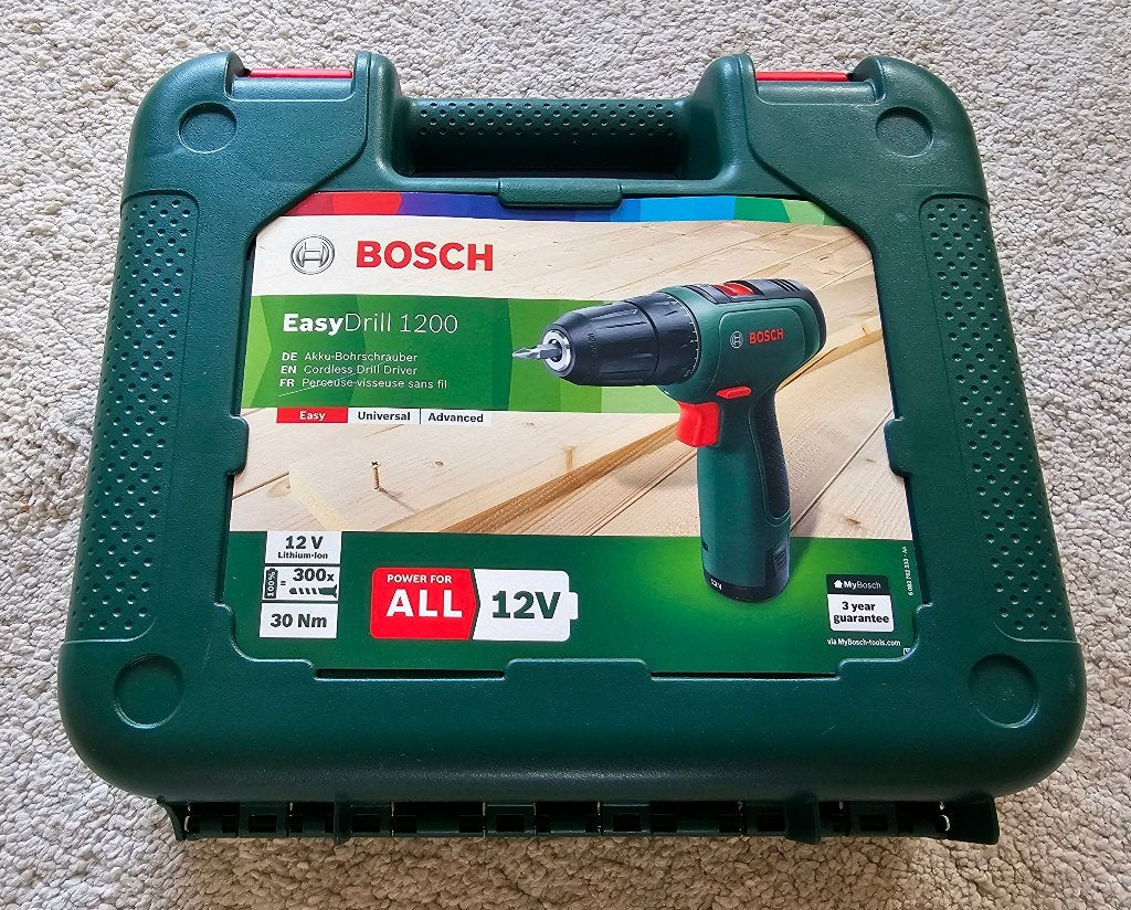 Bosch EasyDrill 1200 Accuschroefboormachine met Accu + Lader, Doe-het-zelf en Bouw, Ophalen, Nieuw, Boor- en Schroefmachine, Variabele snelheid