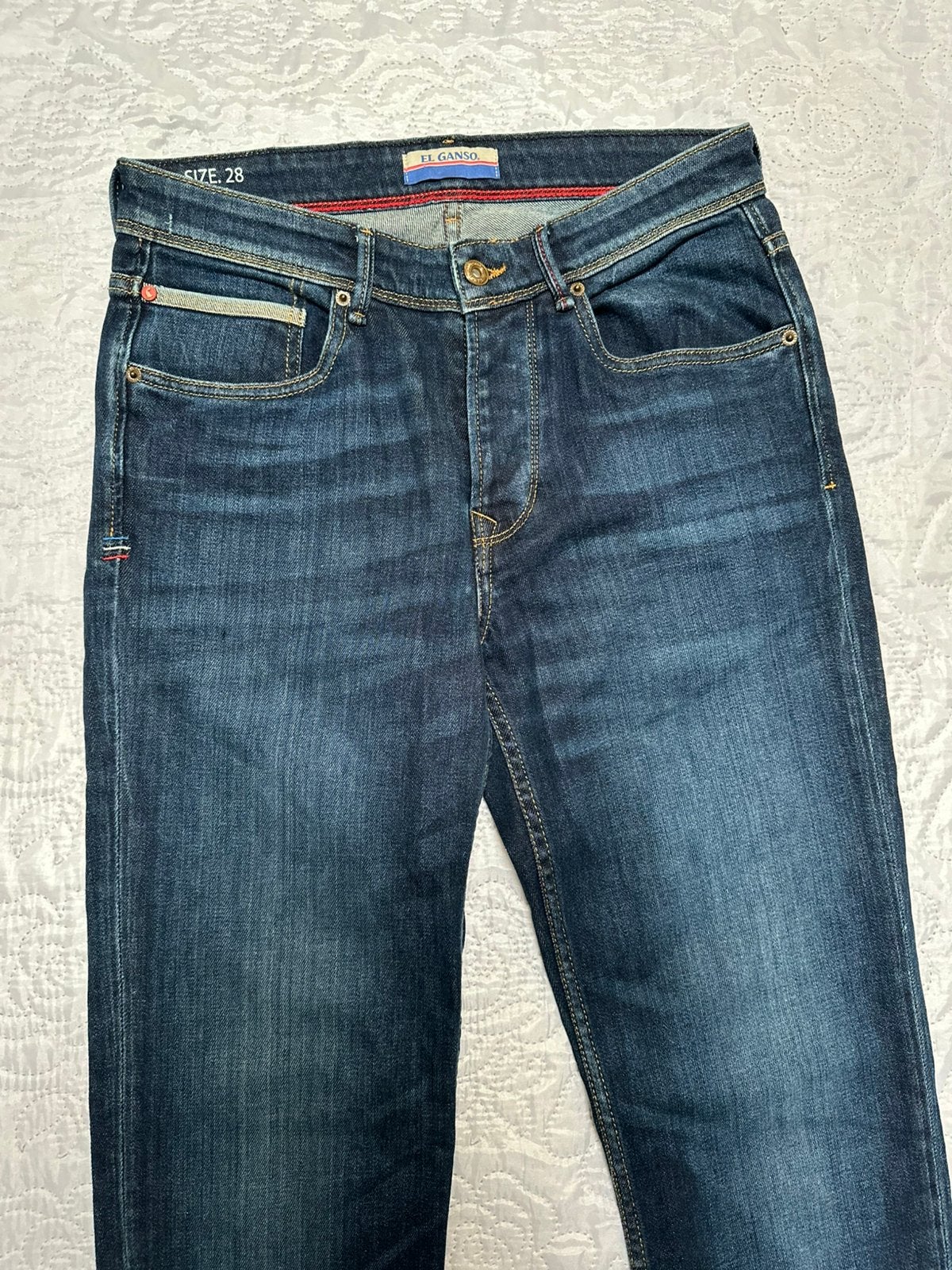 Marineblauwe slimjeans van El Ganso — Maat 38 (US 28), Kleding | Heren, Verzenden, Zo goed als nieuw, Blauw, W32 (confectie 46) of kleiner