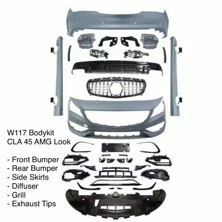 DESTOCKAGE – KIT CARROSSERIE MERCEDES W176 A45 AMG LOOK, Neuf, Pare-chocs, Mercedes-Benz, Avant
