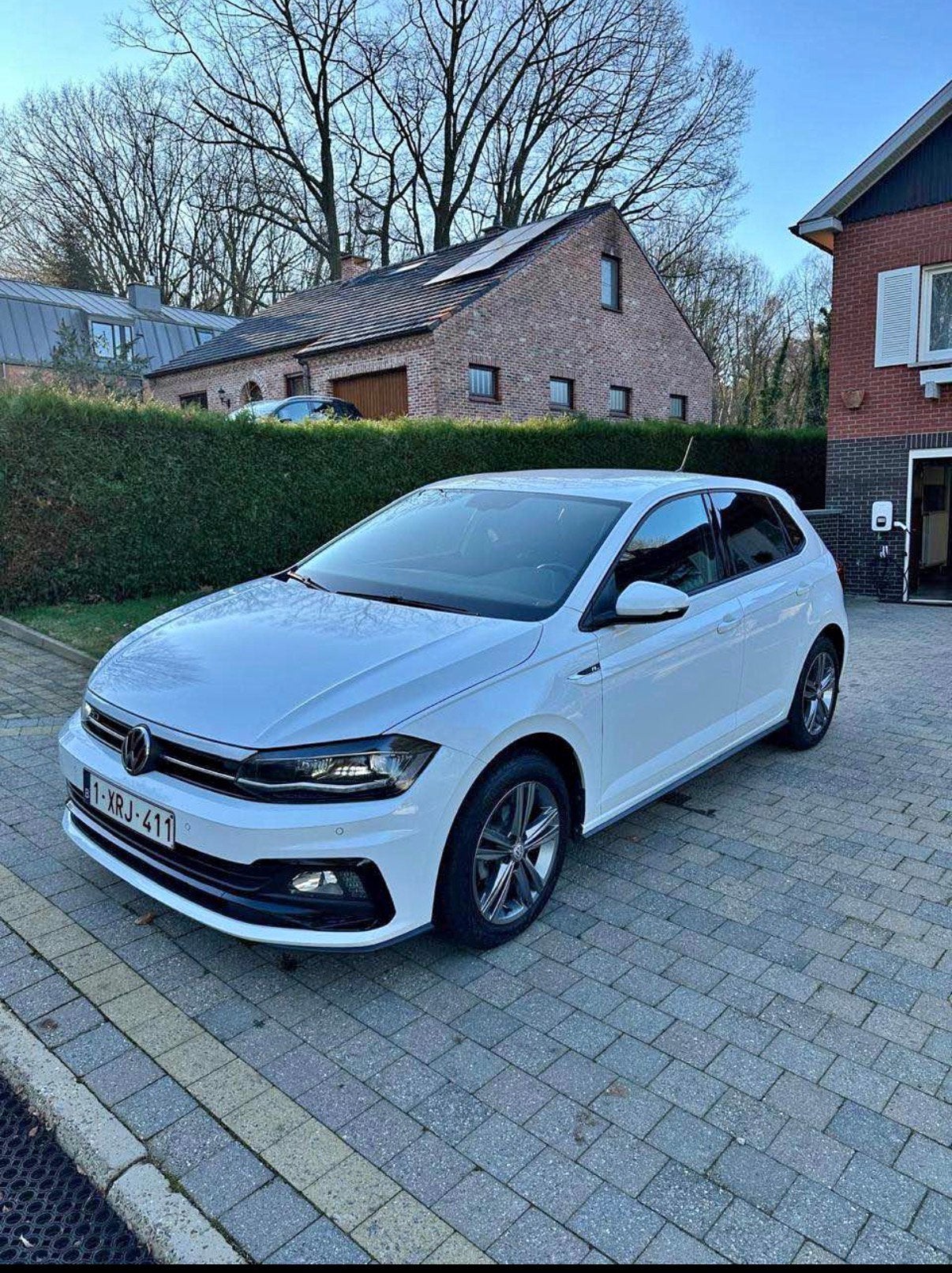Volkswagen polo 1.0 R line, Euro 5, Zwart, Leder en Stof, Wit
