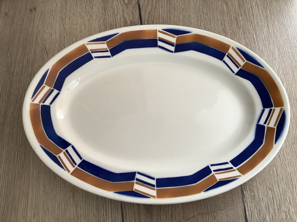 Oude grote Badonviller art deco schaal model „Fany” TBE, Ophalen of Verzenden