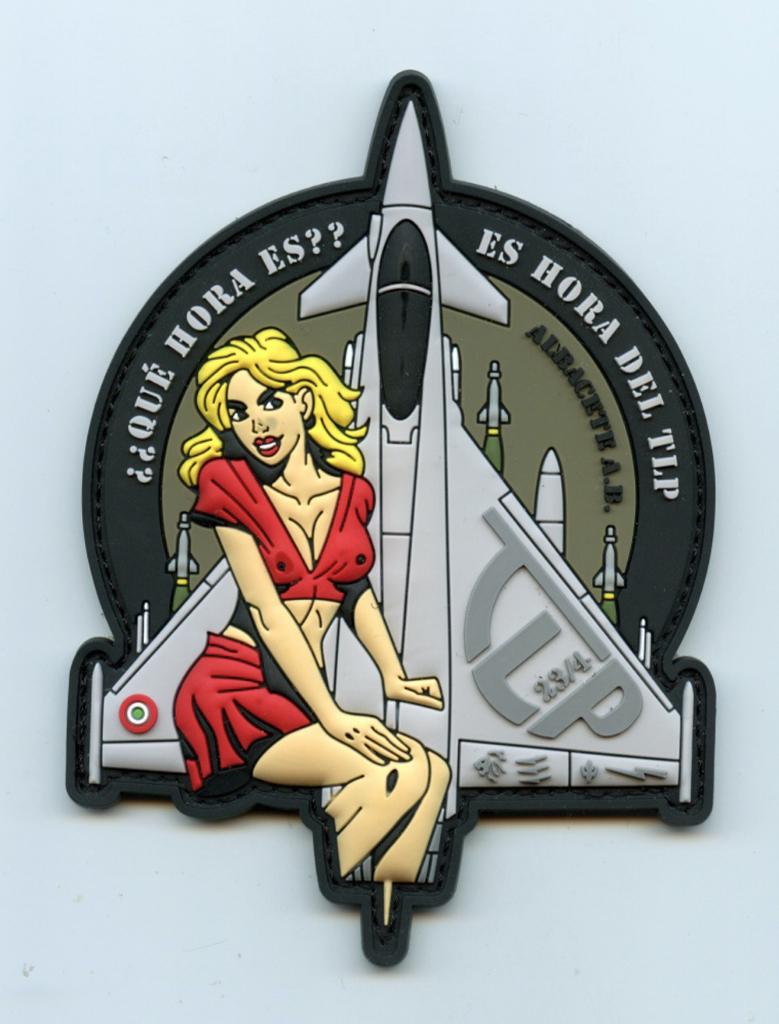 Italiaanse luchtmacht patch TLP23-4 EF2000 Albacete velcro, Envoi, Armée de l'air, Emblème ou Badge