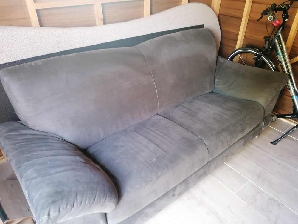 2 zit en 3 zit in alcantara, Ophalen, Gebruikt, Stof