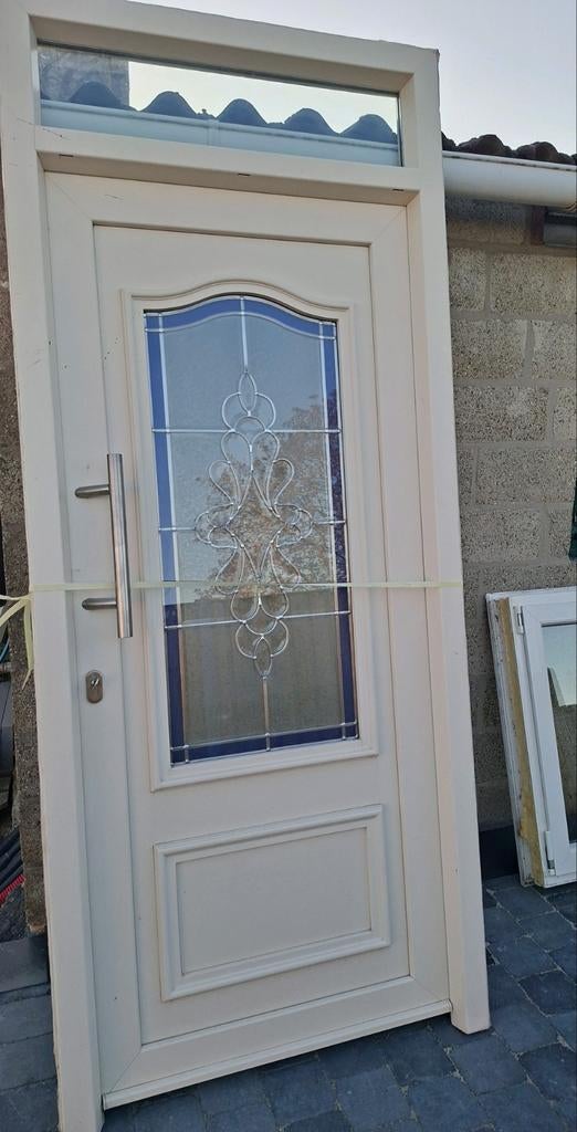 Pvc voordeur met glas in lood, Doe-het-zelf en Bouw, Ophalen