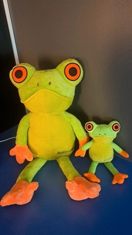 Grand et petit jouet en forme de grenouille, Neuf, Orange, Overige karakters, Autres marques