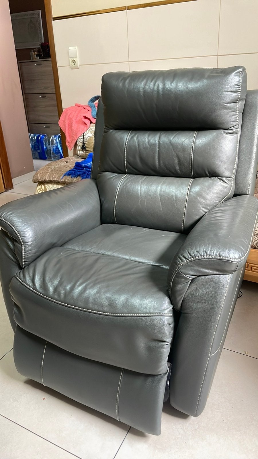 Fauteuil électrique en cuir, Enlèvement, Comme neuf, Cuir