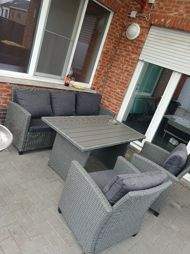 Loungeset te koop in perfecte staat, Ophalen, Zo goed als nieuw, 5 zitplaatsen, Loungeset