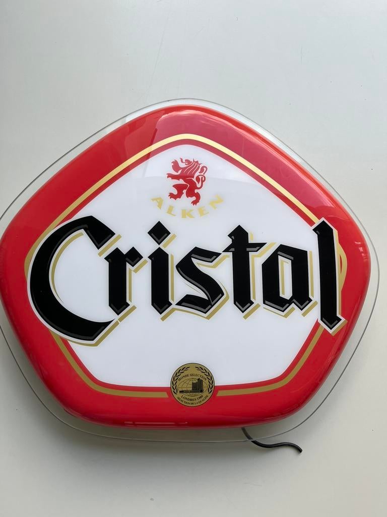 Cristal lichtreclame, Verzamelen, Ophalen, Reclamebord, Plaat of Schild, Overige merken