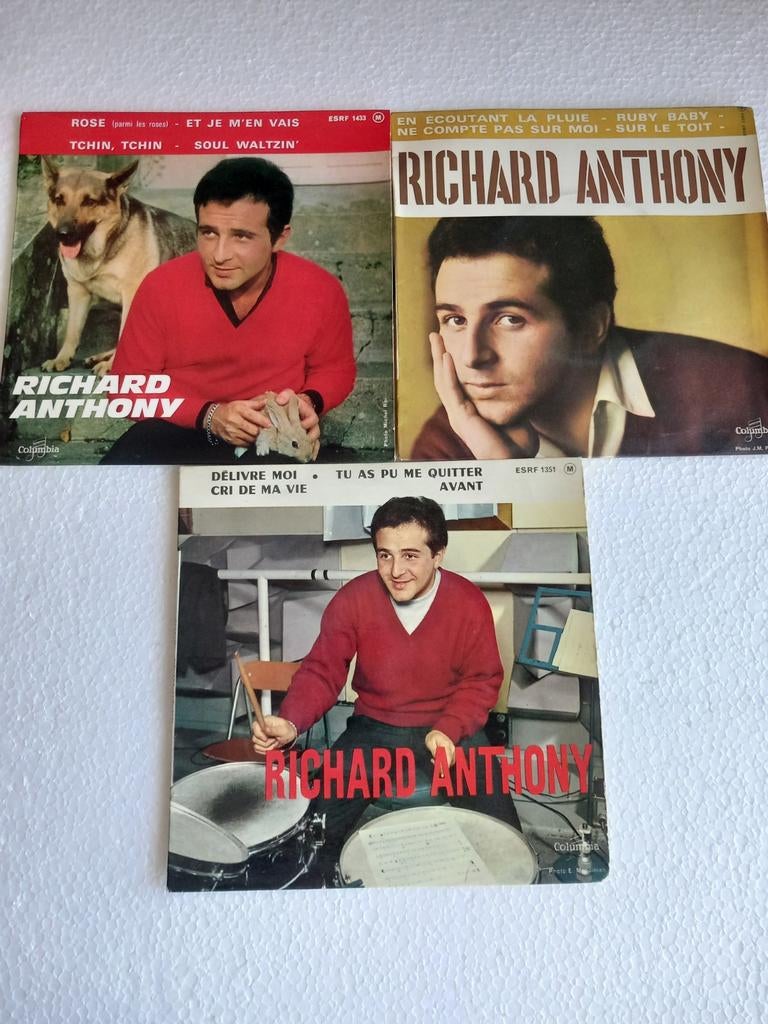 RICHARD ANTHONY. 3 EP. 45T, Cd's en Dvd's, EP, Ophalen of Verzenden, EP