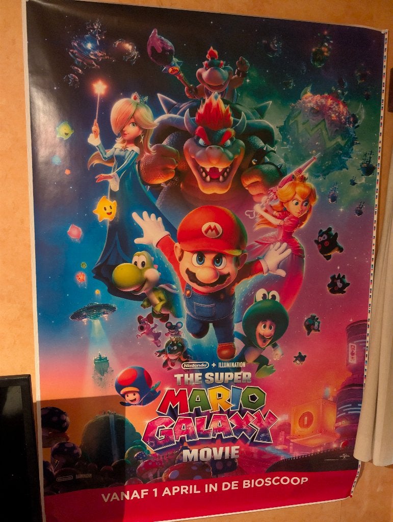 Mario movie 2 officiële poster, Verzamelen, Ophalen, Rechthoekig Staand, Deurposter of groter, Zo goed als nieuw