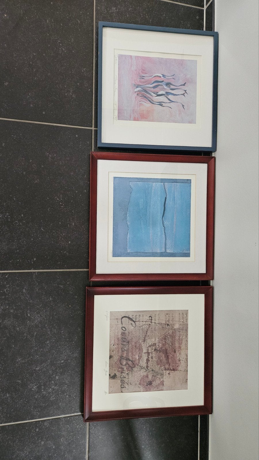drie ingelijste, gelimiteerde en handgesigneerde kunstwerken, Antiquités & Art, Enlèvement
