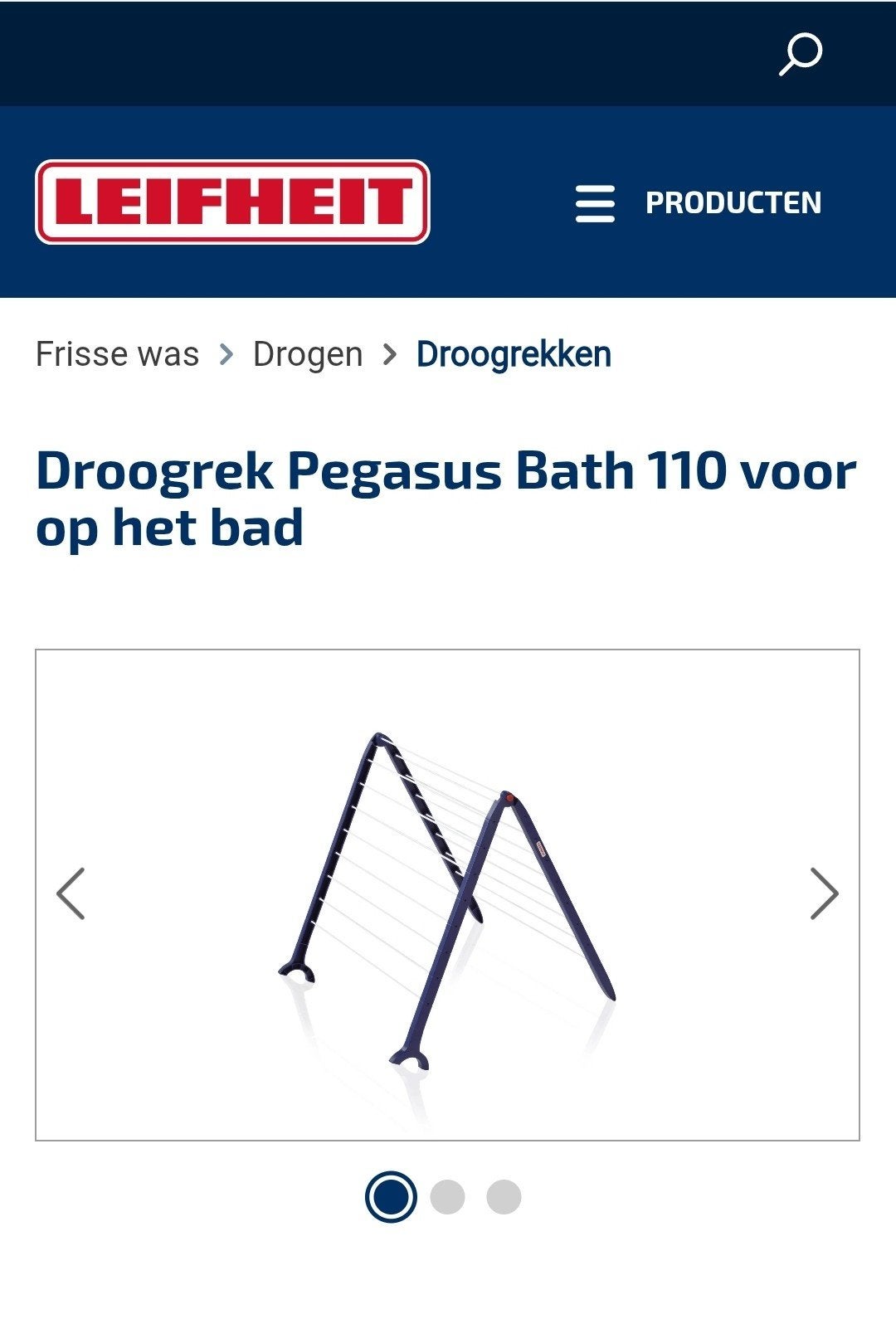 droogrek voor op het bad, Ophalen
