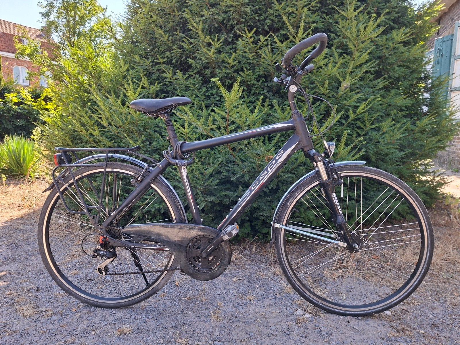 s'cape fiets, 28 inch, Gebruikt, Vering, Velgrem