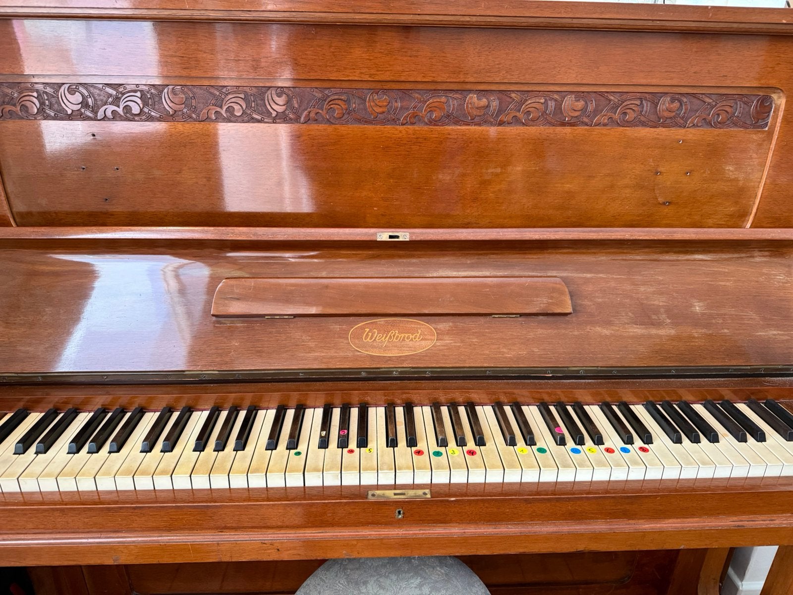 Piano, Musique & Instruments, Enlèvement, Utilisé, Brun, Piano