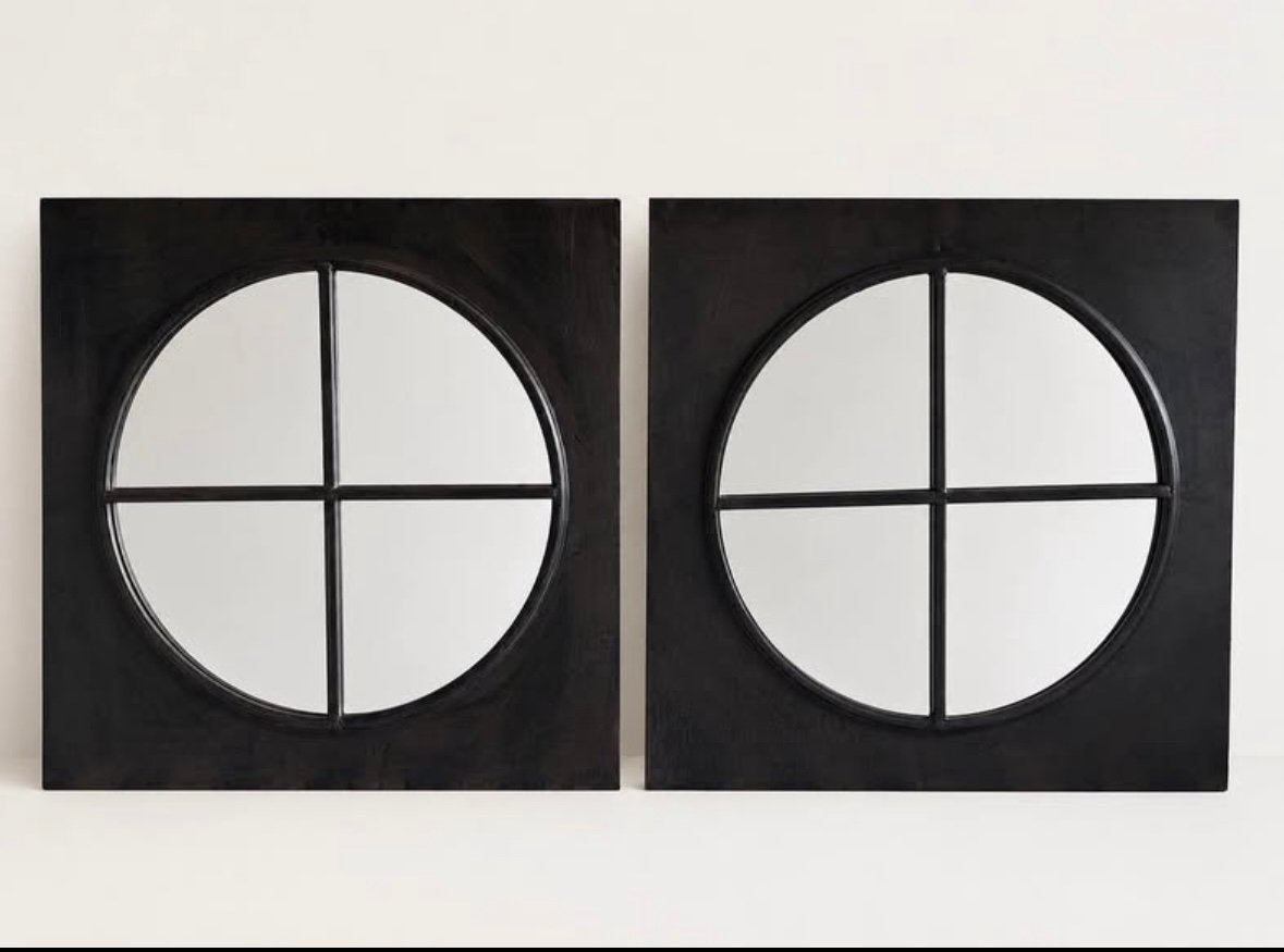 Lot de deux miroirs de type industriel, Ophalen, Zo goed als nieuw