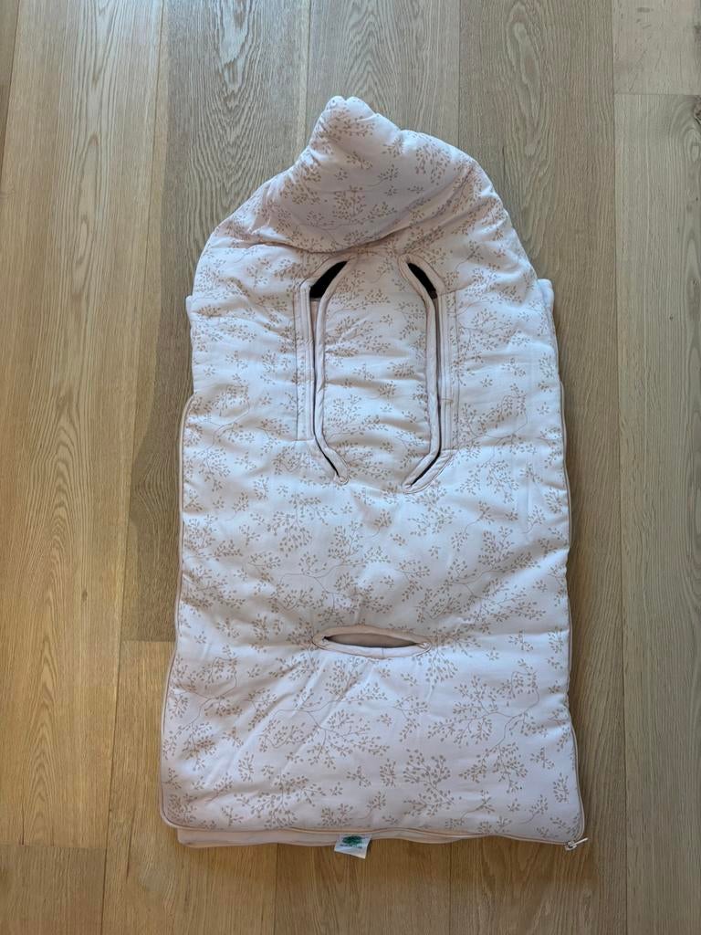 Voetenzak Trixie roze met bloemenmotief, Ophalen, Zo goed als nieuw, 85 tot 100 cm, Overige typen