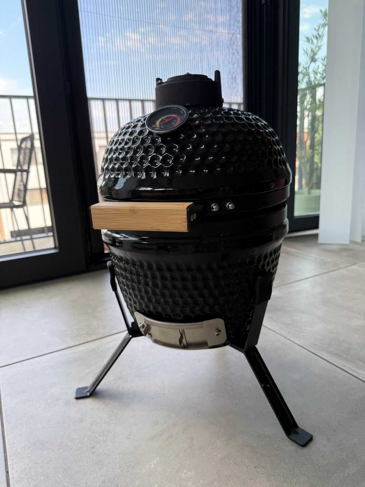 Barbecues BASTE kamado barbecue 13 inch - Zwart, Tuin en Terras, Ophalen, Zo goed als nieuw