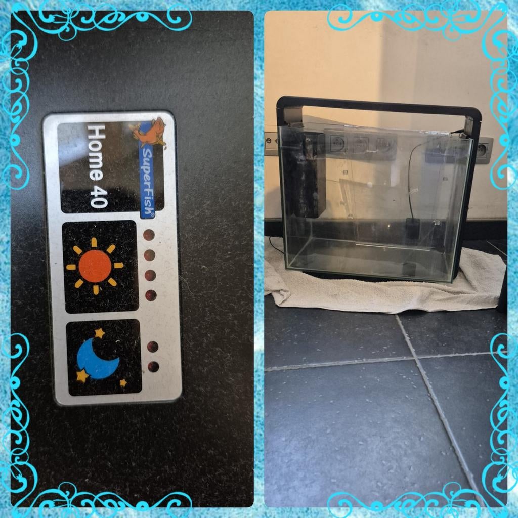 Aquarium 40L van merk aquafish home40, Dieren en Toebehoren, Vissen | Aquaria en Toebehoren, Ophalen, Pomp