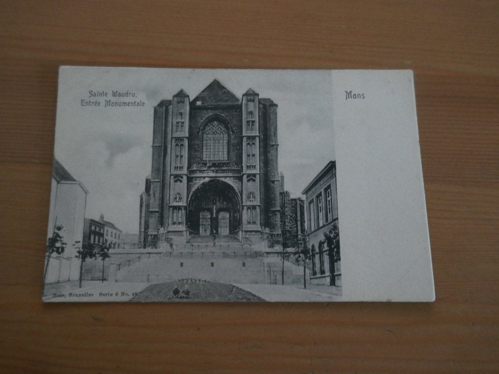 mons sainte waudru entrée monumentale, Ophalen of Verzenden, Ongelopen, Henegouwen