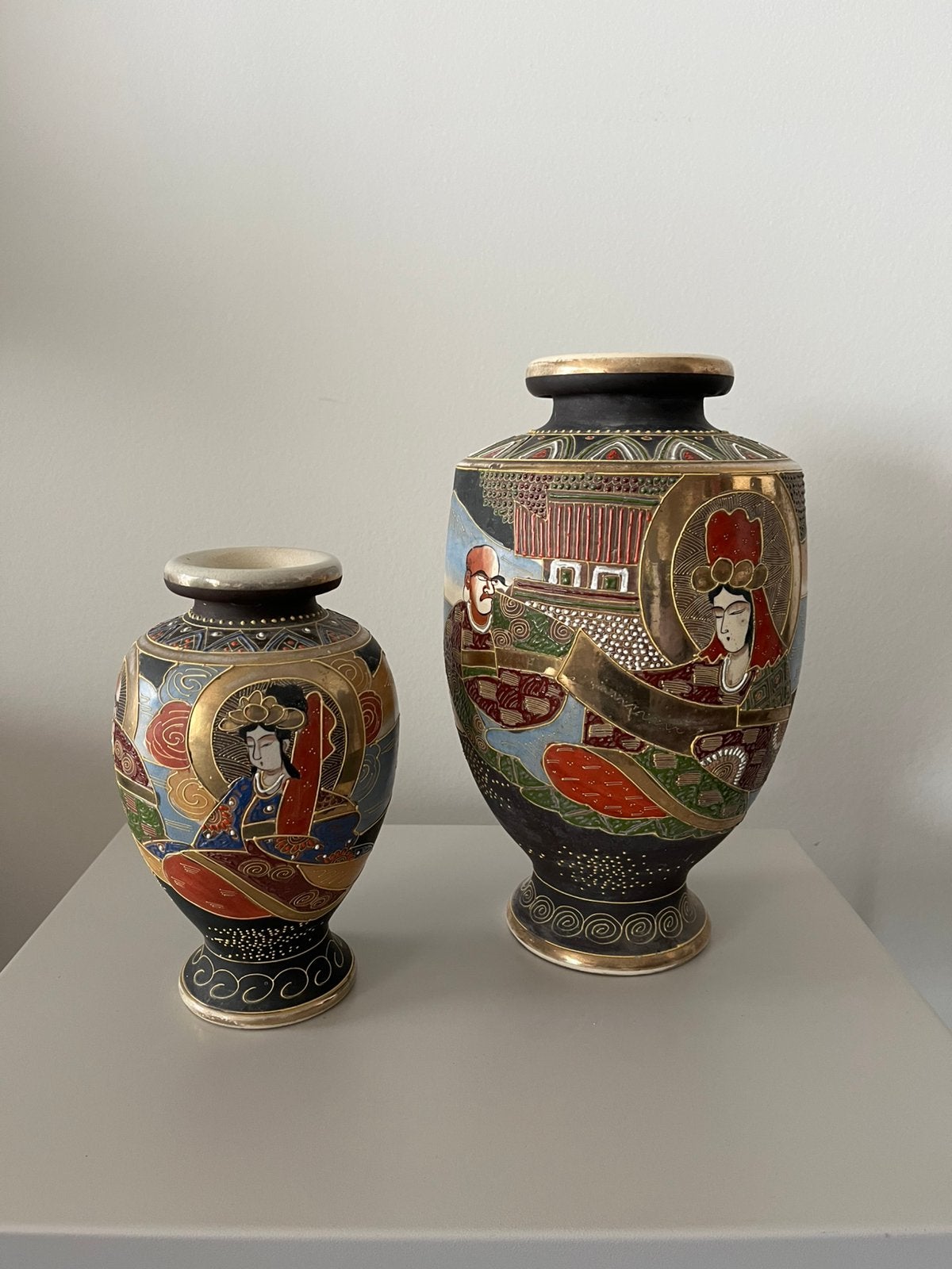 Vases Satsuma, 2 pièces, Antiquités & Art, Enlèvement ou Envoi