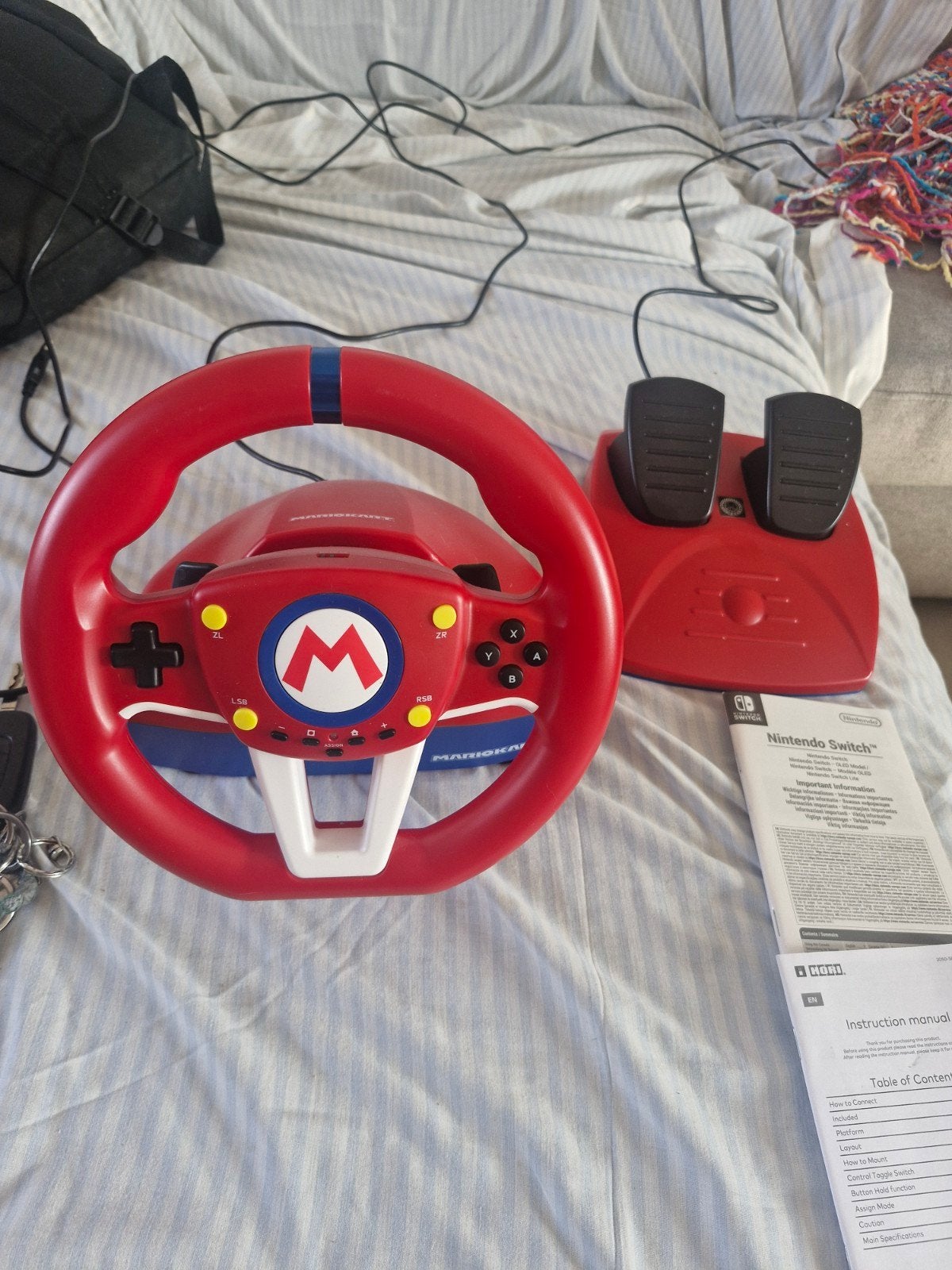 Mario Kart racing wheel pro mini, Games en Spelcomputers, Spelcomputers | Nintendo Consoles | Accessoires, Ophalen, Zo goed als nieuw
