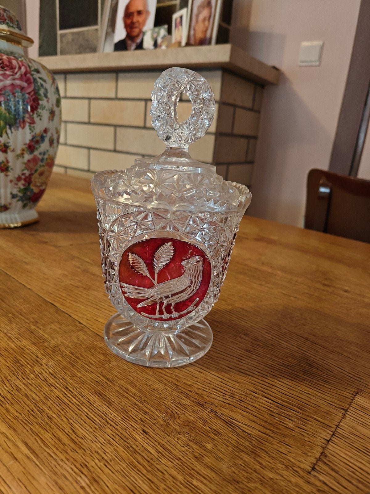 Hofbauer Byrdes kristallen bonbonnière, Verzamelen, Glas en Drinkglazen, Ophalen