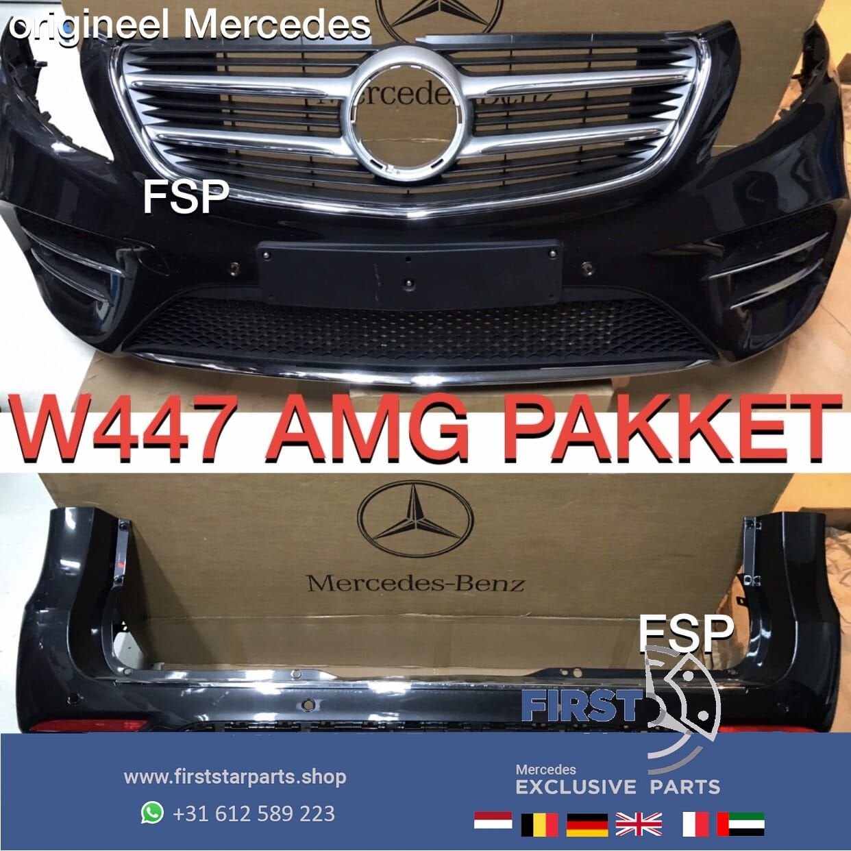 W447 VITO V KLASSE AMG PAKKET origineel Mercedes GRIJS 2020, Gebruikt, -, Ophalen of Verzenden, Bumper