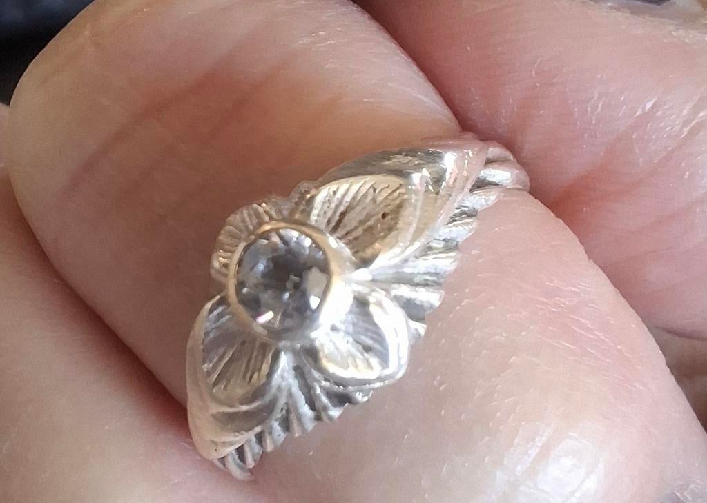 Nieuwe bohemien zilveren ring T52, Handtassen en Accessoires, Ringen, Nieuw, Ophalen of Verzenden, Kleiner dan 17, Dame of Heer
